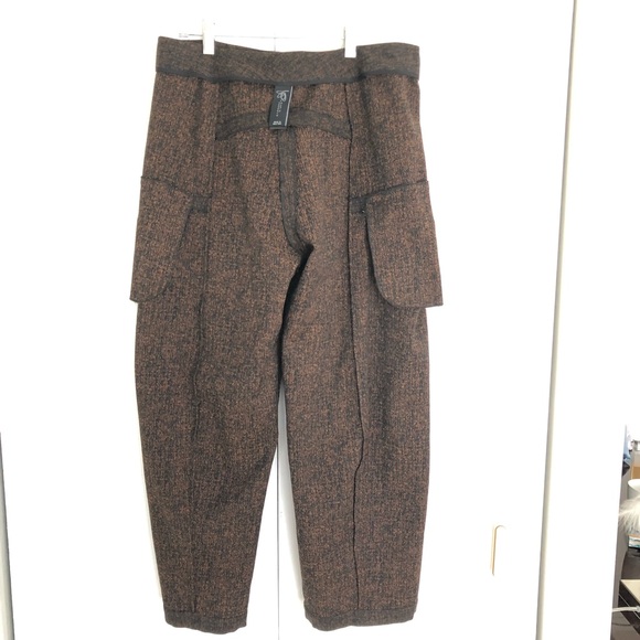 Zero+Matia Cornelius brown rust ankle cropped barrel leg pants size US 8 - Picture 14 of 16